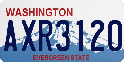 WA license plate AXR3120