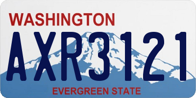 WA license plate AXR3121