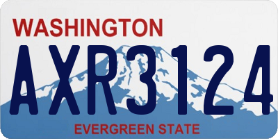 WA license plate AXR3124