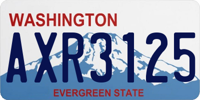 WA license plate AXR3125