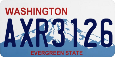 WA license plate AXR3126
