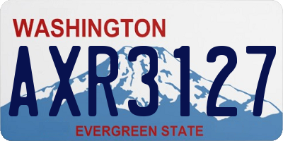 WA license plate AXR3127