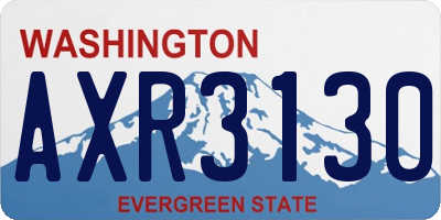 WA license plate AXR3130