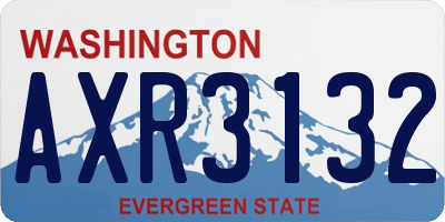 WA license plate AXR3132