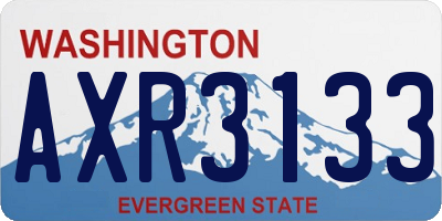 WA license plate AXR3133