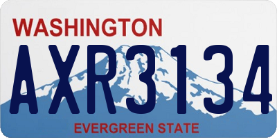 WA license plate AXR3134