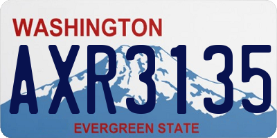 WA license plate AXR3135