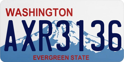 WA license plate AXR3136