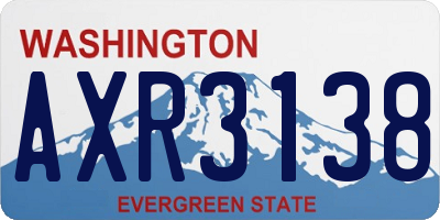 WA license plate AXR3138