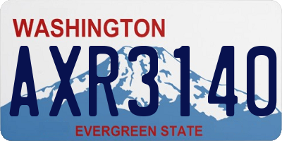 WA license plate AXR3140