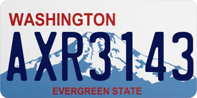 WA license plate AXR3143