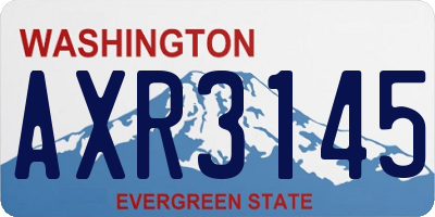 WA license plate AXR3145