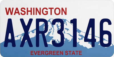WA license plate AXR3146