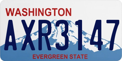 WA license plate AXR3147