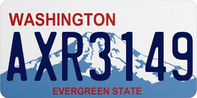 WA license plate AXR3149