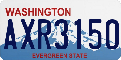 WA license plate AXR3150