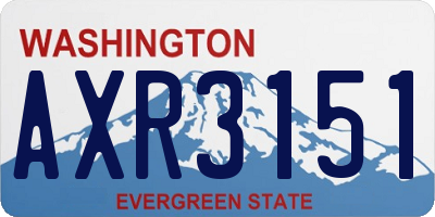 WA license plate AXR3151