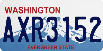 WA license plate AXR3152