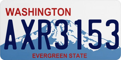 WA license plate AXR3153