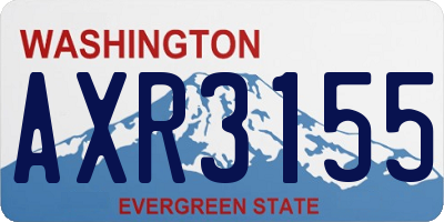 WA license plate AXR3155