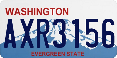 WA license plate AXR3156
