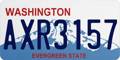 WA license plate AXR3157