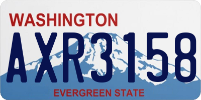 WA license plate AXR3158
