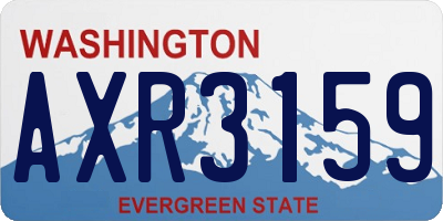 WA license plate AXR3159