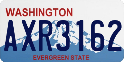WA license plate AXR3162