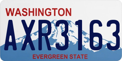 WA license plate AXR3163