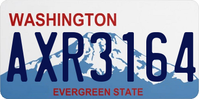 WA license plate AXR3164