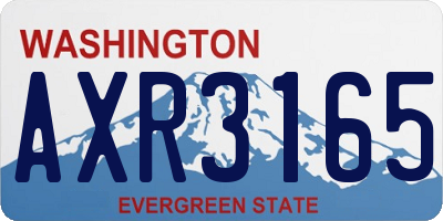 WA license plate AXR3165