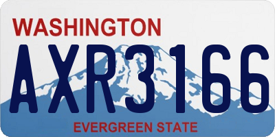 WA license plate AXR3166