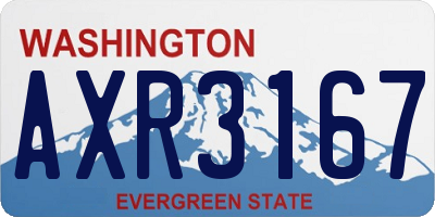 WA license plate AXR3167