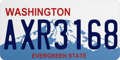 WA license plate AXR3168