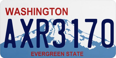 WA license plate AXR3170