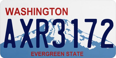WA license plate AXR3172