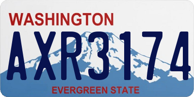 WA license plate AXR3174