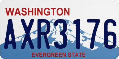 WA license plate AXR3176