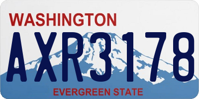 WA license plate AXR3178
