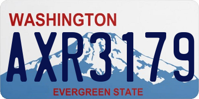 WA license plate AXR3179