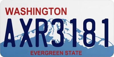 WA license plate AXR3181