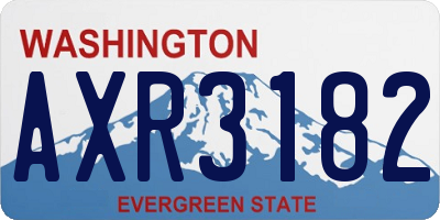WA license plate AXR3182