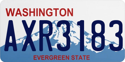 WA license plate AXR3183