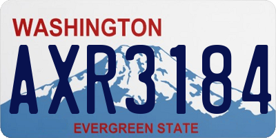WA license plate AXR3184