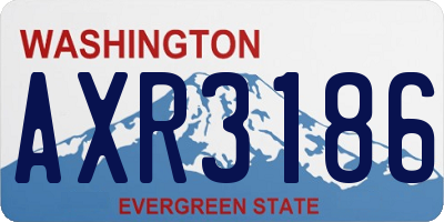 WA license plate AXR3186