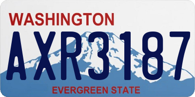 WA license plate AXR3187