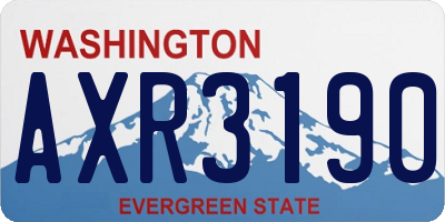 WA license plate AXR3190