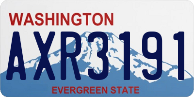 WA license plate AXR3191