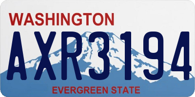 WA license plate AXR3194